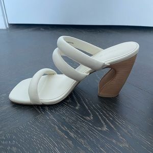 Vince Cream & Tan Heeled Sandals -size 6.5